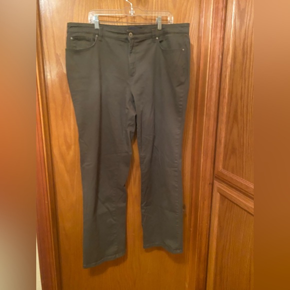 Charter Club Denim - Charter Club  Olive Green Lexington Straight Jeans 20w